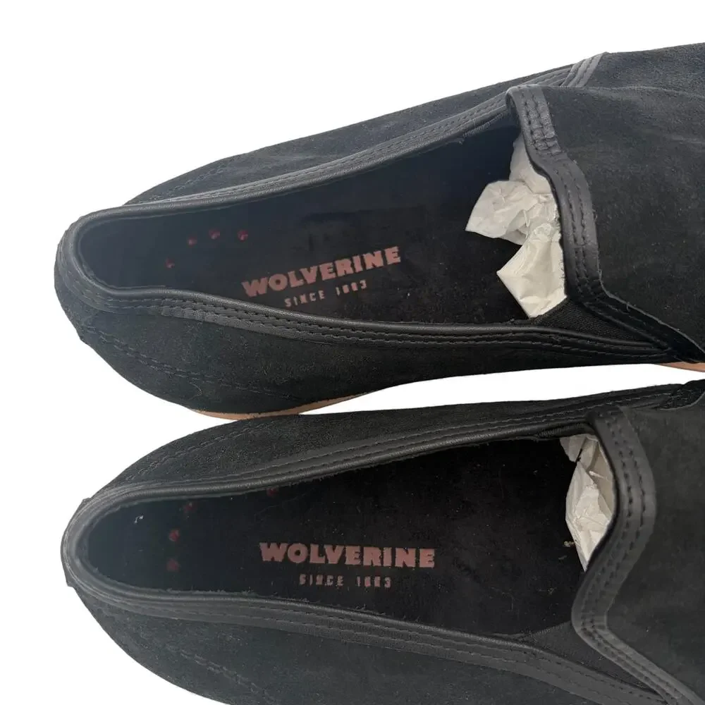 Wolverine‎ Oslo Black Leather Suede Loafer Men's Slip On Shoes Size 9 Casual